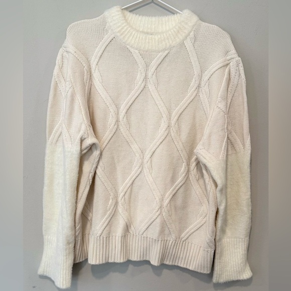 PETITE STUDIO by Keeley Wool Knit Sweater Ivory Size Small 1711 - Picture 14 of 14